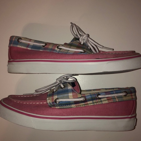 Sperry Top-Sider Pink and Plaid Boat Shoes - Picture 6 of 7